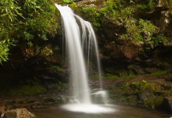 Waterfall along a Smoky Mountains trail